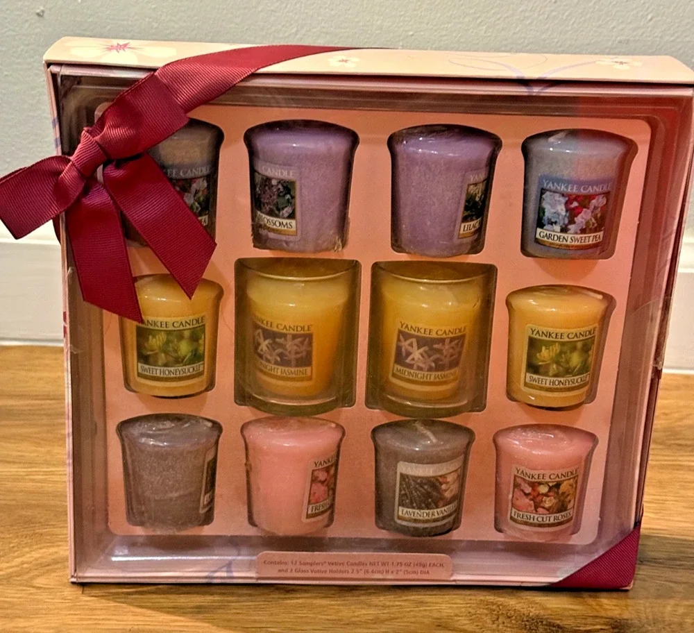 🕯️ Yankee Candle Sampler Votive Set 12 Gift Box Discontinued Scents NEW Vintage